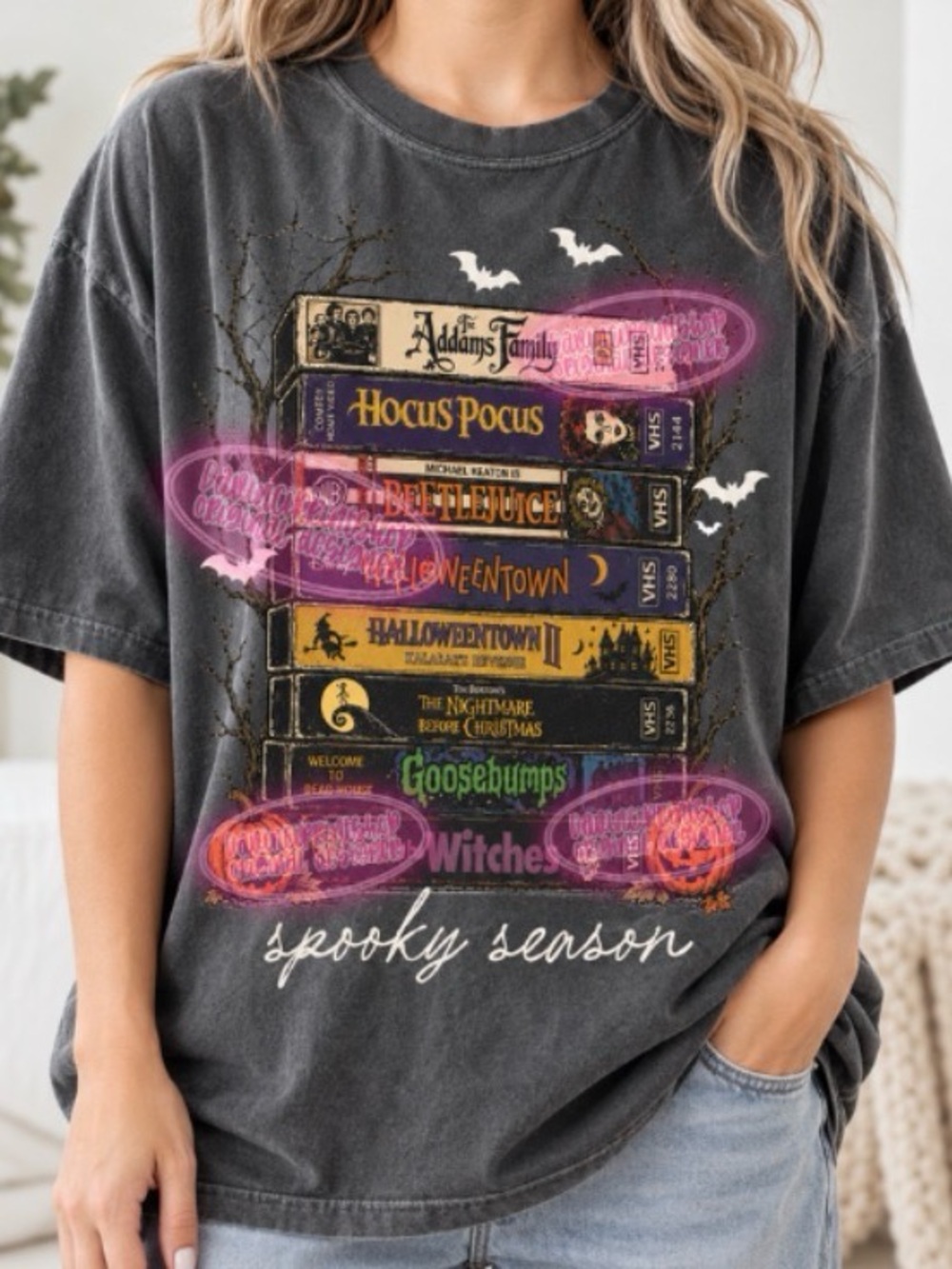 Spooky Season Halloween Shirt Horror Graphic Tee Witchy Dark Academia Style